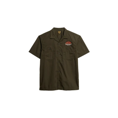 Afbeelding van Superdry Short Sleeve Mechanic Overhemd, Heren, Maat: XXL, Surplus goods olive green