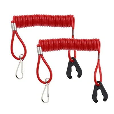 Afbeelding van 2 stuks Buitenboordmotor Motor Lanyard Kill Switch Cord Veiligheid Stop Schakelaar Compatibel Met Yamaha: