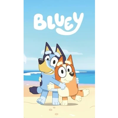 Afbeelding van Bluey strandlaken beach 70 x 140 cm blauw
