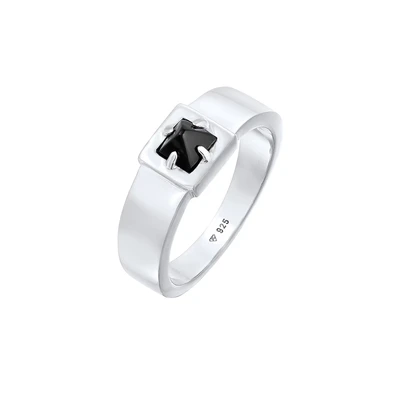 Afbeelding van Kuzzoi Basic LOOK Ring, Heren, Maat: 62, Silber