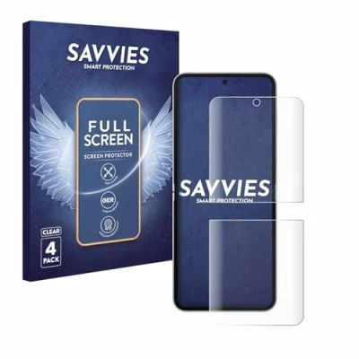 Afbeelding van Savvies Screenprotector voor Samsung Galaxy Z Flip6 Folie Beschermfolie transparant volledig dekking (4 Stuks)