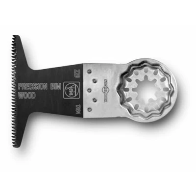 Afbeelding van FEIN E Cut Precision BIM zaagblad, VE 3 st., breedte 65 mm, lengte 50 opname Starlock, bimetaal met dubbelrijige Japan vertanding voor alle houtmaterialen, gipsplaat en zachte kunststoffen