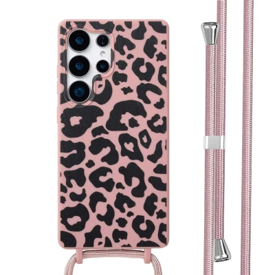 Afbeelding van Samsung Galaxy S25 Ultra Hoesje Siliconen en TPU (zacht) imoshion Softcase/Koordhoesje/Backcover Animal Pink Telefoonhoesje