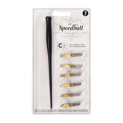 Afbeelding van Speedball C Style Pen Set 1 Penhouder w/6 Penpunten