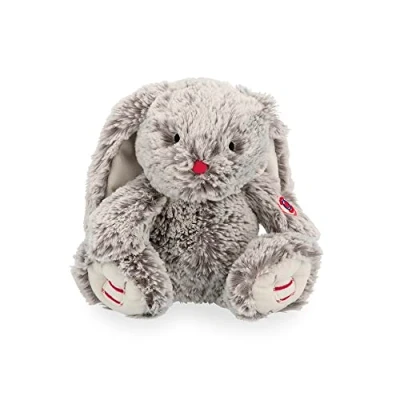 Afbeelding van Janod KALOO K223002 Rood Leeuwgrijs Prestige 24 cm klein zacht pluche van zijdeachtige vacht knuffeldoek haas met grote oren vanaf de geboorte