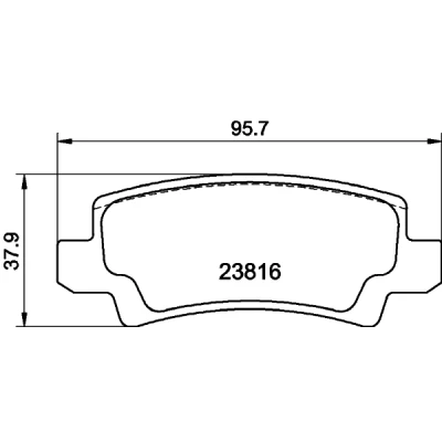 Afbeelding van Remblokkenset, schijfrem HELLA PAGID 8DB 355 010 841