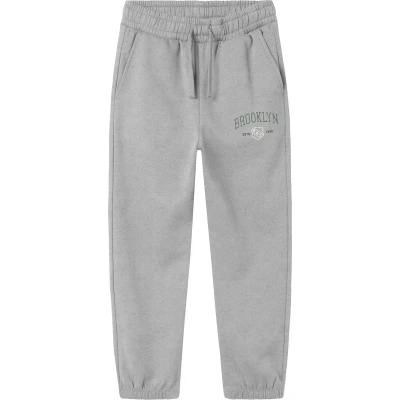 Afbeelding van Name it winter sweat broek jongens grijs regular fit NkmNewi