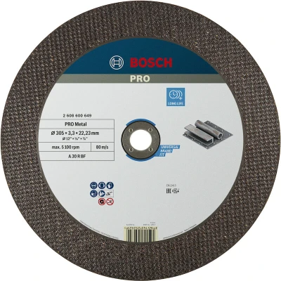Afbeelding van Bosch Accessoires Doorslijpschijf recht Expert for Metal A 30 R BF, 300 mm, 22,23 3,2 mm 1 stuks 2608600649