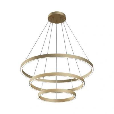 Afbeelding van Maytoni Rim LED hanglamp, 840, 3 ringen, messing