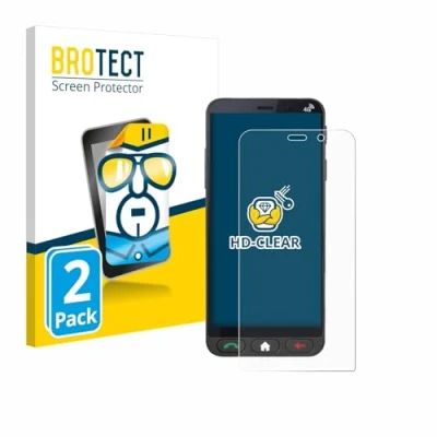 Afbeelding van BROTECT Schutzfolie Displayschutz Displayschutzfolie Folie Klar Transparent (2 Stuk, Brondi Amico), Smartphone beschermfolie, Transparant