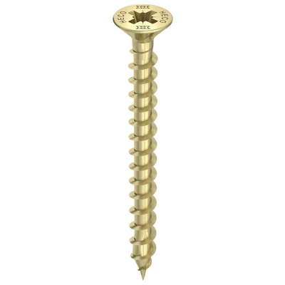 Afbeelding van HECO TOPIX Plus spaanplaatschroef 6x60mm platkop verzinkt voldraad PZD 3 61050 (Per 200 stuks)