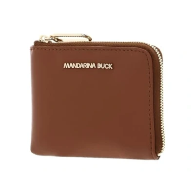 Afbeelding van MANDARINA DUCK Leren Portemonnee Luna Wallet Caramel Cafe Bruine