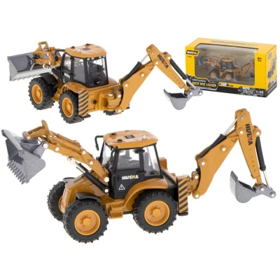 Afbeelding van Graafmachine lader bulldozer met bak Die Cast metalen model H toys 1704 1:50