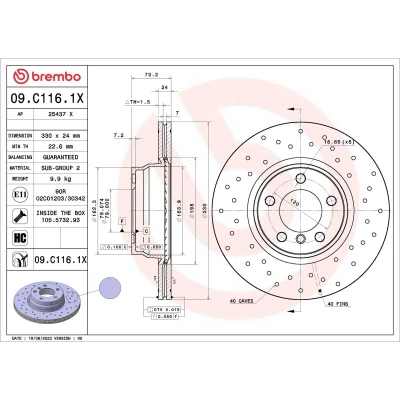 Afbeelding van Brembo Remschijven 09.C116.1X