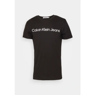 Afbeelding van Calvin Klein Jeans CORE Institutional LOGO SLIM TEE Tshirt print, Heren, Maat: XS, Zwart
