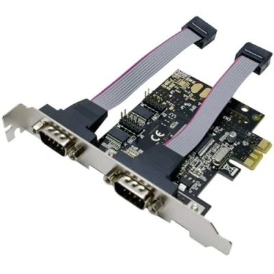 Afbeelding van LogiLink PC0031 interfacekaart/ adapter PCI Express Card, 2x Serial