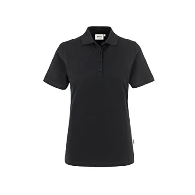 Afbeelding van HAKRO Klassiek poloshirt voor dames, zwart, XL