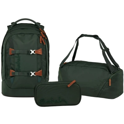 Afbeelding van Satch schoolrugzakset PACK Nordic Forest Green 3 delig