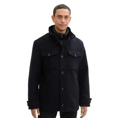 Afbeelding van TOM TAILOR Heren 1042209 jas, 10668 Sky Captain Blue, XXL, XXL