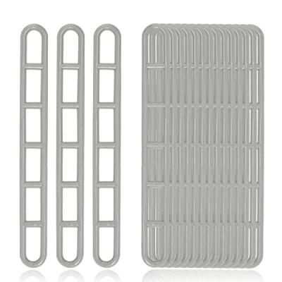 Afbeelding van Spanelement van kunststof, 20 stuks spanelementen voor voortenten, extra sterk, rubberen spanner, spanrubber, spanbanden, tentrubbers tenten, luifels, grijs
