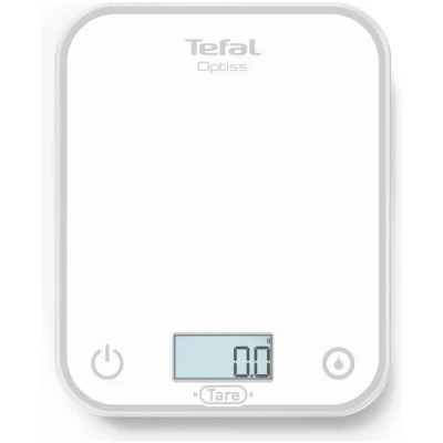 Afbeelding van Tefal BC50U0 Optiss, elektronische keukenweegschaal, gemakkelijk afleesbaar display met achtergrondverlichting, krasbestendig, capaciteit 5 kg, wit