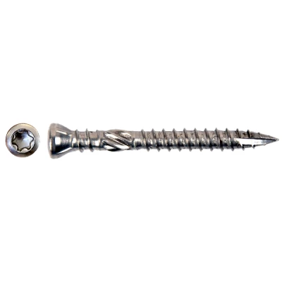 Afbeelding van Hardhoutschroeven RVS A4 5 x 80 mm Torx 25 met snijpunt Doos 200 Stuks