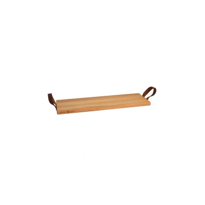 Afbeelding van Bowls and Dishes Serveertray Beukenhout 59 x 19,5 cm handgreep leer