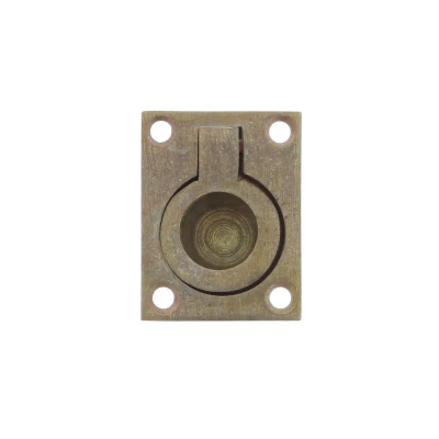Afbeelding van Luikring rechthoekig 50 x 39mm messing getrommeld
