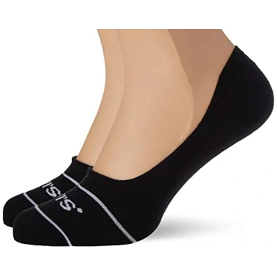 Afbeelding van Levi&#039;s Unisex Sport Low Rise Footie (2 stuks), zwart, 39 42 EU