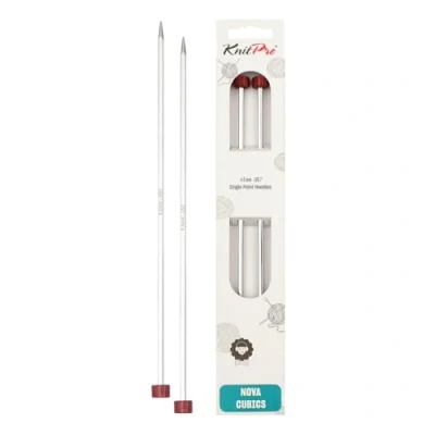 Afbeelding van KnitPro 30 cm x 4,5 mm Nova Cubics Enkele puntige naalden, glanzend messing