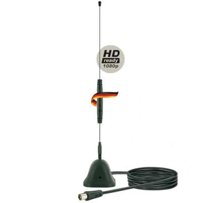 Afbeelding van SCHWAIGER 20303 DVBT 2 Antenne indoor met versterker passieve staafantenne integ. LTE blocking filter voor DVB T, DAB+, FM ontvangst aansluiting op ontvanger, TV toestel