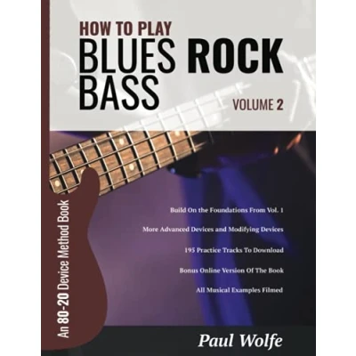 Afbeelding van How To Play Blues Rock Bass Volume 2: An 80 20 Device Method Book