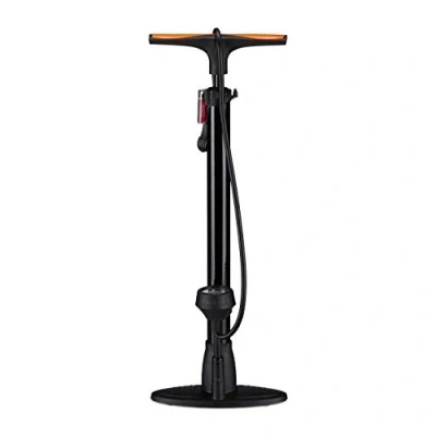 Afbeelding van Relaxdays fietspomp met manometer vloerpomp hoge druk hogedrukpomp luchtpomp MTB auto