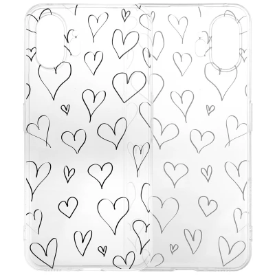 Afbeelding van Nothing Phone (2) Hoesje Siliconen en TPU (zacht) iMoshion Softcase/Backcover Heart Telefoonhoesje