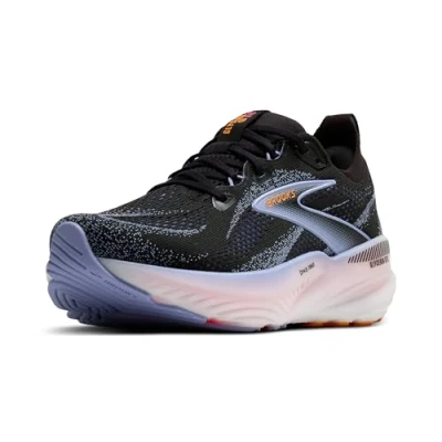 Afbeelding van Brooks Glycerin GTS 22 Hardloopschoenen voor op de weg, Dames, Maat: 37.5, Black blue heron orange Textiel