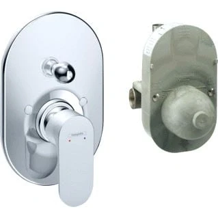 Afbeelding van Hansgrohe rebris s eengreeps inbouw badmengkraan set chroom 72448000
