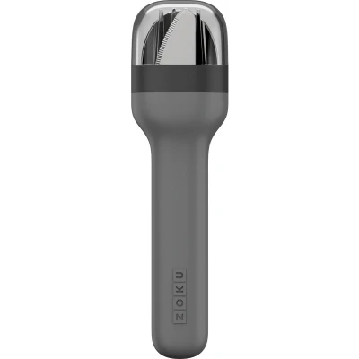 Afbeelding van Bestekset ZOKU in Houder Charcoal (3 delig)