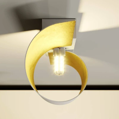 Afbeelding van Lindby wandlamp 1licht metaal H: 24 cm G9 wit, goud