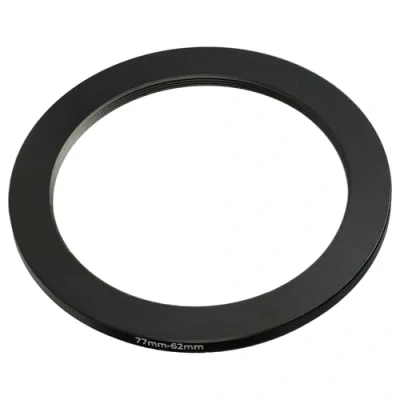 Afbeelding van vhbw Step down ring adapter van 77 mm naar 62 voor cameralens filteradapter, metaal, zwart