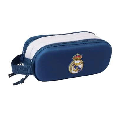 Afbeelding van Pennenetui met 2 vakken Real Madrid C.F. Zwart 21 x 8 6 cm 3D