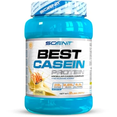 Afbeelding van Best Casein proteïne, caseina, micellaire caseïne, langzame assimilatatie, 908 g (karamel vanille)