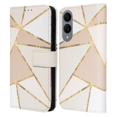 Afbeelding van imoshion Hoesje Geschikt voor Samsung Galaxy S25 Edge Design Bookcase smartphone Beige Graphic