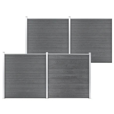 Afbeelding van Schutting 699x186 cm HKC grijs