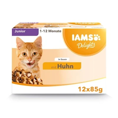 Afbeelding van Iams Delights Kitten In Saus Multipack Kattenvoer Kip 12x85 g