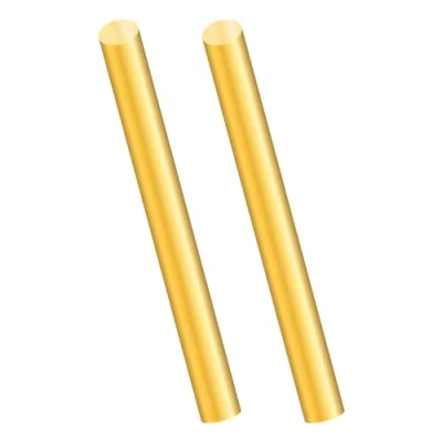 Afbeelding van iMeistek 2 stuks messing stangen, 8 mm, ronde solide as, draaibank, bar, 150 mm lengte, staaf voor doe het zelf handwerk
