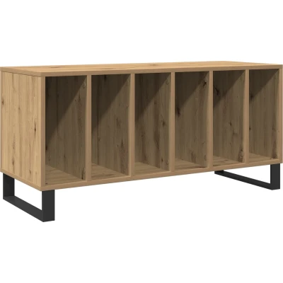 Afbeelding van vidaXL Record Kast Artisan eik Geproduceerd hout Middel Opbergkast