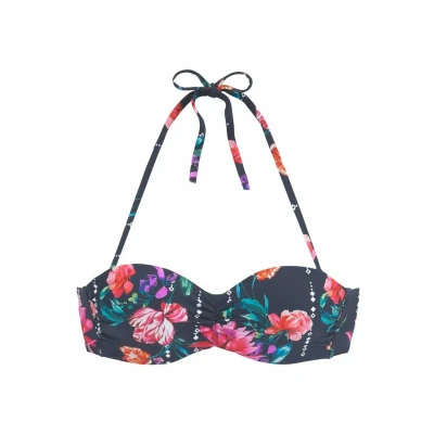 Afbeelding van Sunseeker Beugelbikinitop in bandeaumodel Modern met bloemenprint