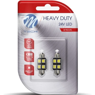 Afbeelding van M Tech Led C5W / C10W 24V 36MM Heavy Duty 4x diode Wit Set