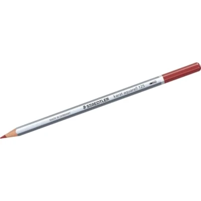 Afbeelding van Staedtler 125 72 karaat aquarel kleurpotlood, wateroplosbaar, 6 stuks in kartonnen etui, Engels rood