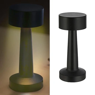 Afbeelding van Cepewa tafellamp met touchfunctie bedlampje oplaadbaar USB kabel helderheid regelbaar kleurverandering warm wit incl. oplaadkabel (1 x Lucinella zwart)